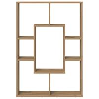 Boekenkast 63x20x90 cm bewerkt hout artisanaal eikenkleurig - thumbnail