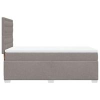 Boxspring met matras stof taupe 90x190 cm - thumbnail