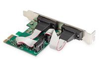 Digitus DS-30000-1 2 poorten Seriële interfacekaart Serieel (9-pol.) PCIe - thumbnail