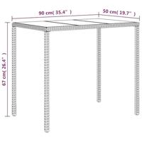 4-delige Loungeset met kussens poly rattan zwart - thumbnail