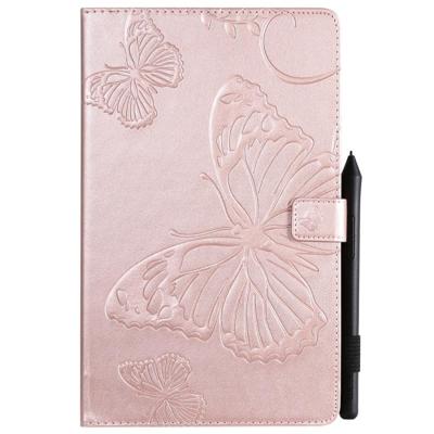 Voor Galaxy tab A 10 1 (2019) gedrukt afdrukken Butterfly patroon horizontale Flip PU lederen draagtas met houder & kaartsleuven & portemonnee & pen s Voor Galaxy tab A 10 1 (2019) gedrukt afdrukken Butterfly patroon horizontale Flip PU lederen draagtas met houder & kaartsleuven & portemonnee & pen s