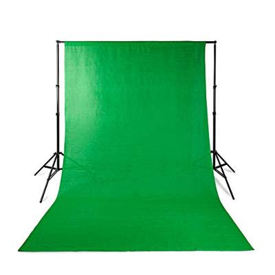Set Achtergronddoeken voor Fotostudio - 1,90 x 2,95 m - Inclusief reistas - Statieven inbegrepen - Zwart - 1 Stuks