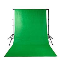 Set Achtergronddoeken voor Fotostudio - 1,90 x 2,95 m - Inclusief reistas - Statieven inbegrepen - Zwart - 1 Stuks - thumbnail