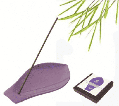 YUKARI Wierookbrander Keramiek Violet Lotusblad