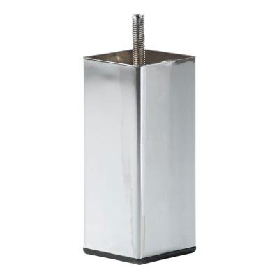 Stalen meubelpoot chroom vierkant 5 bij 5 cm en hoogte 12 cm (M8) (5 x 5 cm)