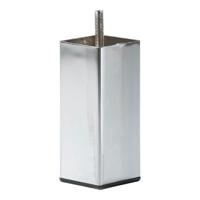 Stalen meubelpoot chroom vierkant 5 bij 5 cm en hoogte 12 cm (M8) (5 x 5 cm) - thumbnail