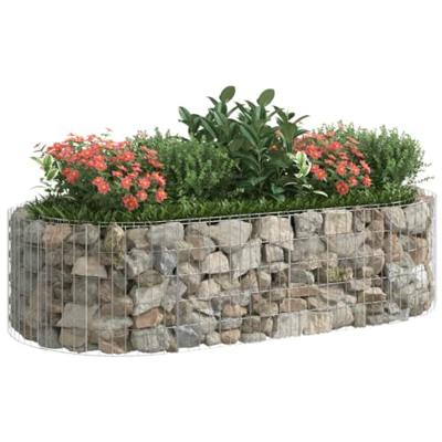 Gabion plantenbak verhoogd 200x100x50 cm gegalvaniseerd ijzer Gabion plantenbak verhoogd 200x100x50 cm gegalvaniseerd ijzer