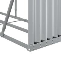 Haardhoutopslag 300x45x100 cm gegalvaniseerd staal zilverkleur - thumbnail