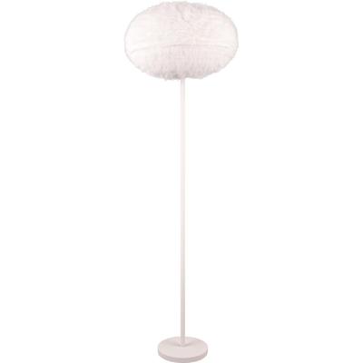 LED Vloerlamp Taupe - E27 Fitting - Synthetisch Pluche
