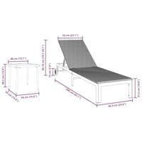 Ligstoel met kussen 2 pcs Zwart 40 x 39 x 40.5cm poly rattan - thumbnail