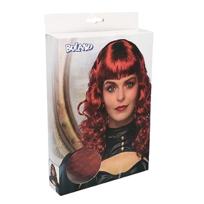 Pruik Lady Steampunk Rood
