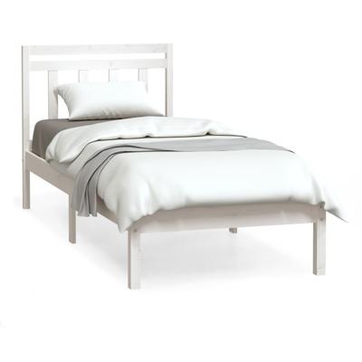 Bedframe massief hout wit 90x190 cm