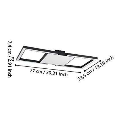 Stars of Light Vierkante led plafondlampMacellara 77cm - 390019