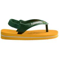 Teenslippers voor baby Brasil Logo II HAVAIANAS geel - thumbnail