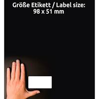 Etiket avery 3047 98x51mm wit 6st - thumbnail