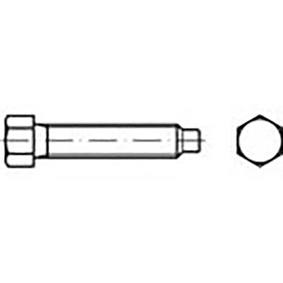 TOOLCRAFT TO-6855552 Zeskantbout M8 70 mm Buitenzeskant DIN 561 Staal 50 stuk(s)