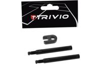 Trivio - ventielverlenger set zwart 50mm inclusief gereedschap - thumbnail