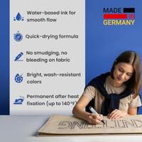 Textielmarker edding 4500 rond 2-3mm lichtblauw | 10 stuks - thumbnail