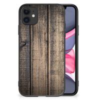 iPhone 11 Houten Print Telefoonhoesje Steigerhout - thumbnail