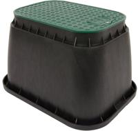 Grondput voor afsluit Zwart/Groen - Rechthoek - diameter 397mm - hoogte 395mm - thumbnail