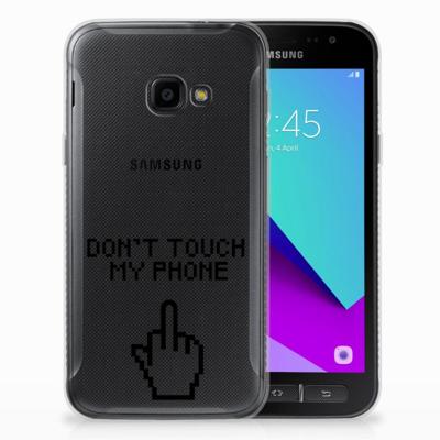 Samsung Galaxy Xcover 4 | Xcover 4s Silicone-hoesje Finger Don't Touch My Phone Samsung Galaxy Xcover 4 | Xcover 4s Silicone-hoesje Finger Don't Touch My Phone