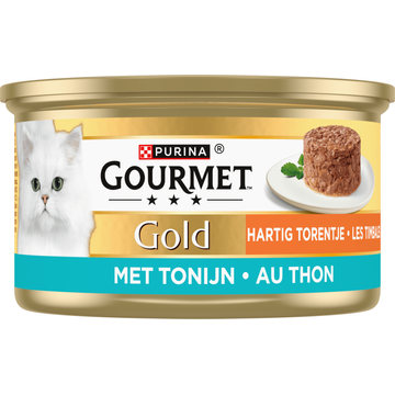 Gourmet Gold Hartig Torentje met Tonijn natvoer kat 85 gram