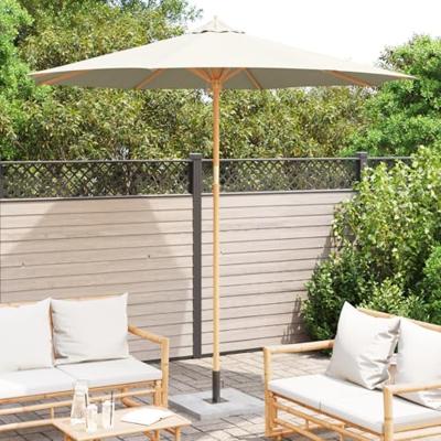 Tuinparasol Crèmewit 270 x 270 x 260 cm Bamboe