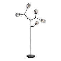 ETH Design vloerlampLime 5-lichts zwart met smoke glas - 05-VL8379-30 - thumbnail