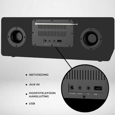 Denver MIR-270B Internetradio met CD-speler Internet, DAB+, VHF (FM) AUX, Bluetooth, CD, USB, WiFi, Internetradio Zwart
