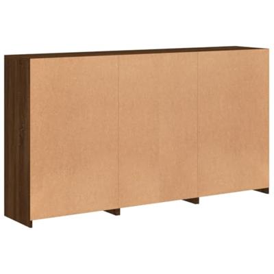 Dressoir met LED-verlichting 181,5x37x100 cm bruin eikenkleur