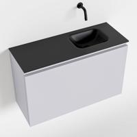MONDIAZ OLAN 80cm toiletmeubel cale. LEX wastafel urban rechts geen kraangat - thumbnail