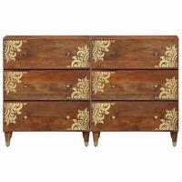 Dressoir 2 pcs Honingbruin 60 x 33.5 x 75 cm Massief mangohout - thumbnail