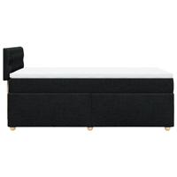 Boxspring met matras stof zwart 140x200 cm - thumbnail