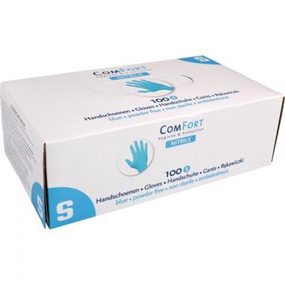 Handschoen nitril en poedervrij BLAUW 100 stuks Small