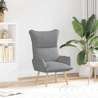 Fauteuil Lichtgrijs 69 x 74 x 93 cm Stof