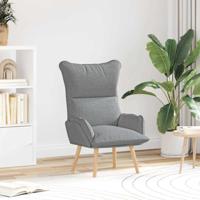 Fauteuil Lichtgrijs 69 x 74 x 93 cm Stof - thumbnail