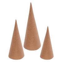 Colorations - papier-mache kegels - 8, 10, 12 cm, 30st. - thumbnail