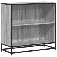 Boekenkast 80x35x76 cm bewerkt hout grijs sonoma eikenkleurig - thumbnail