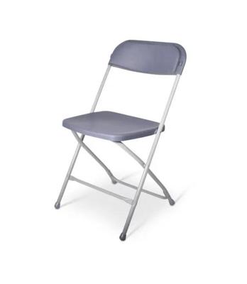 Klapstoel kunststof MILOS lichtgrijs frame - antraciet zitting