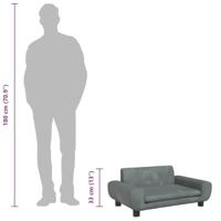 VidaXL Hondenmand 70x45x33 cm fluweel donkergrijs - thumbnail