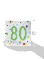 Feestservetten 80 Jaar Confetti (20st) - thumbnail