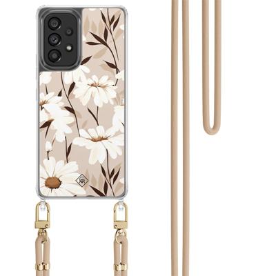 Samsung Galaxy A53 hoesje met beige koord - In bloom