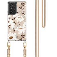 Samsung Galaxy A53 hoesje met beige koord - In bloom - thumbnail