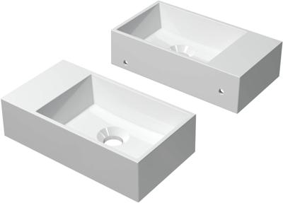 Saqu Fontein zonder kraangat links 40x22x10 cm Glans Wit