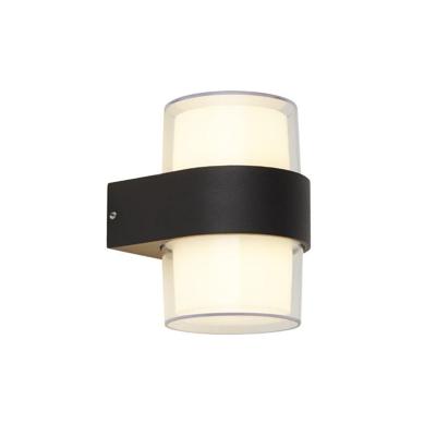 Searchlight Design muurlampFrosty Round antraciet - 25123-2BK