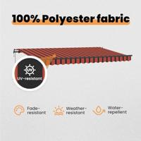 VidaXL Inklapbaar zonnescherm oranje 400 x 200 cm stof - thumbnail