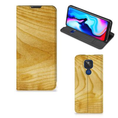 Motorola Moto G9 Play Book | Wallet Case | Licht Hout