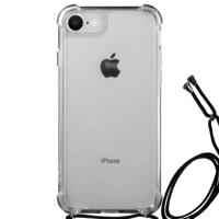 Anti-shock Back Cover iPhone SE 22 | 20 | 8 | 7 Transparant met Koord - thumbnail