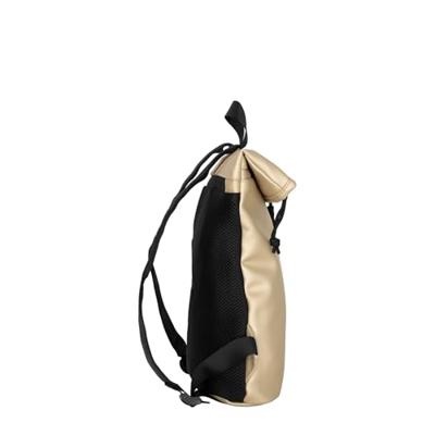 New Rebels Mart Los Angeles Metallic Goud Mini 7L Rolltop Rugzak Waterafstotend New Rebels Mart Los Angeles Metallic Goud Mini 7L Rolltop Rugzak Waterafstotend