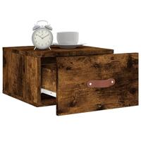 Nachtkastjes 2 st wandgemonteerd 35x35x20 cm gerookt eikenkleur - thumbnail